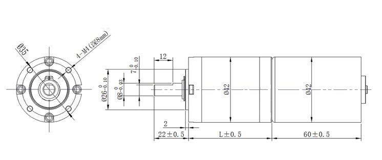 減速直流無(wú)刷電機(jī)圖紙